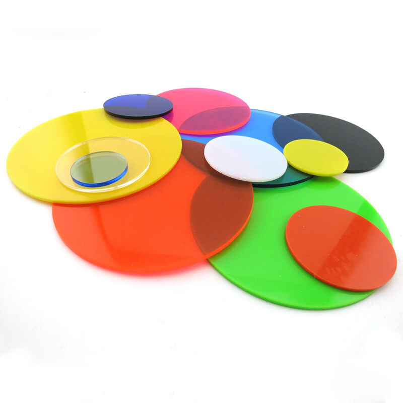 20mm ~ 400mm Diameter Colored Acrylic Disc Plastic Sheets Round Plate DIY Model