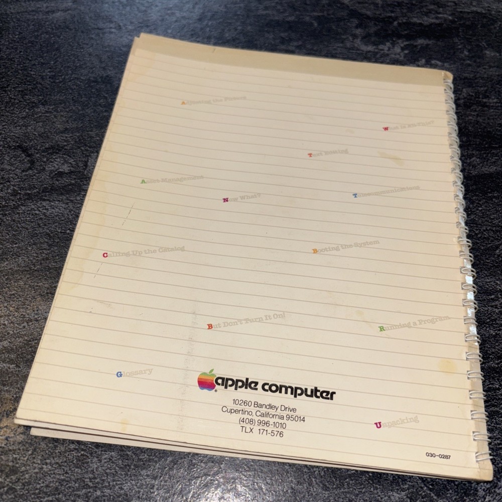 Apple Computer Family System Owner's / Reference Setup Guide 1981 #R
