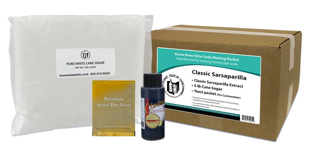 Home Brew Ohio Soda Making Packet-Classic Sarsaparilla Soda