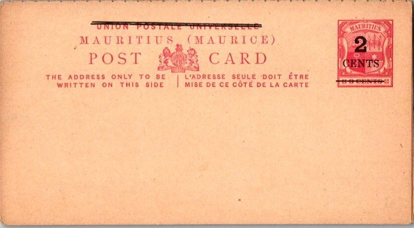 Mauritius Higgins & Gage 20a Unused.