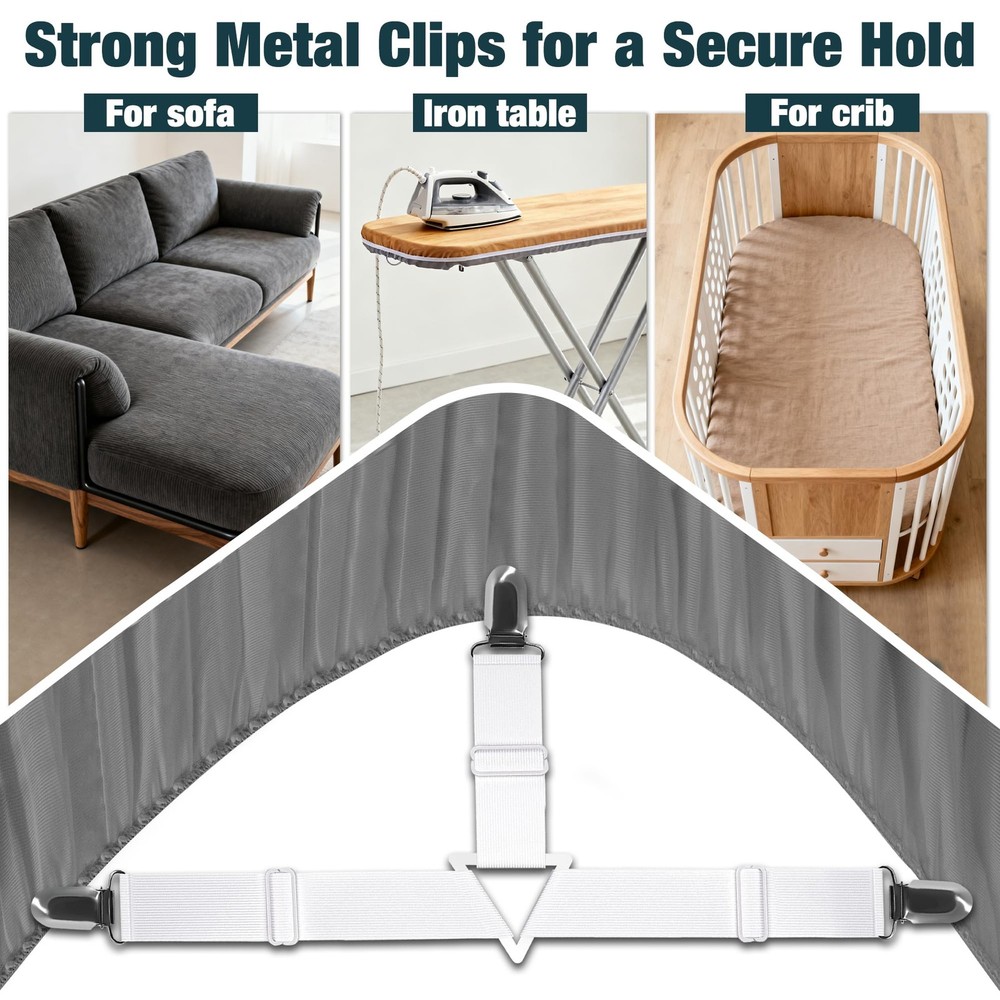 WHISPERING WONDER 4 Pack Adjustable Triangle Style 4 - White, White