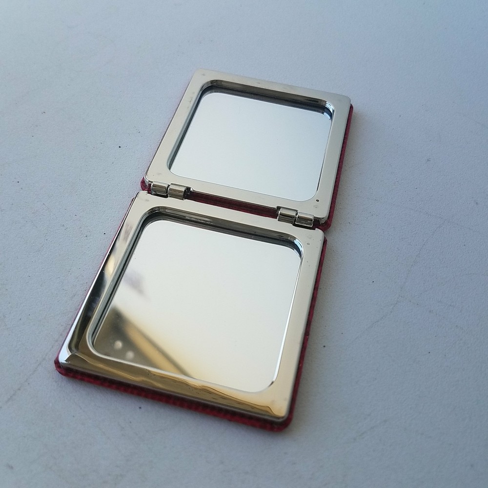 NYDJ Makeup Mirror Compact Flip Storage Case Red With Box