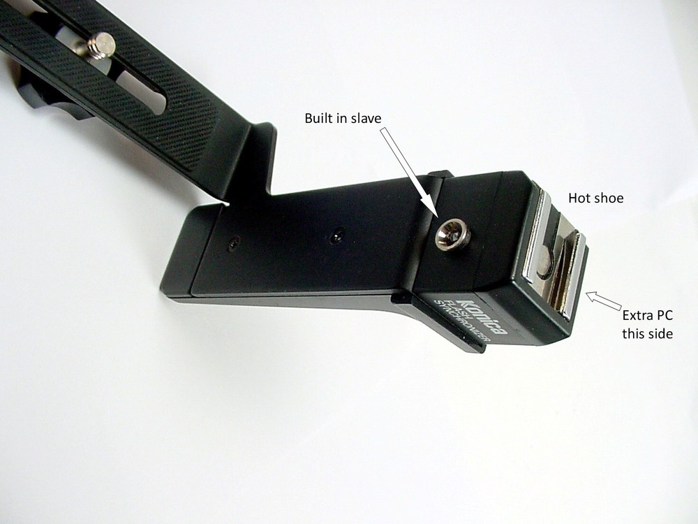 Konica Flash Synchronizer Bracket w/ built-in slave | For any camera | New | $45
