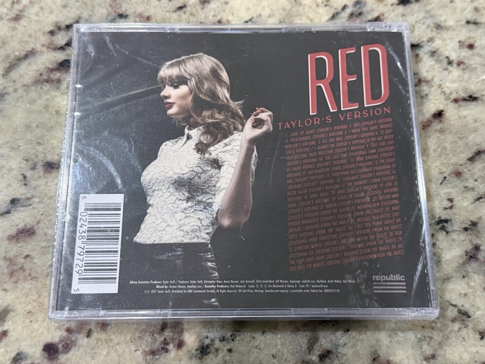 Taylor Swift Hand Signed Red Cd Taylor’S Version Autographed
