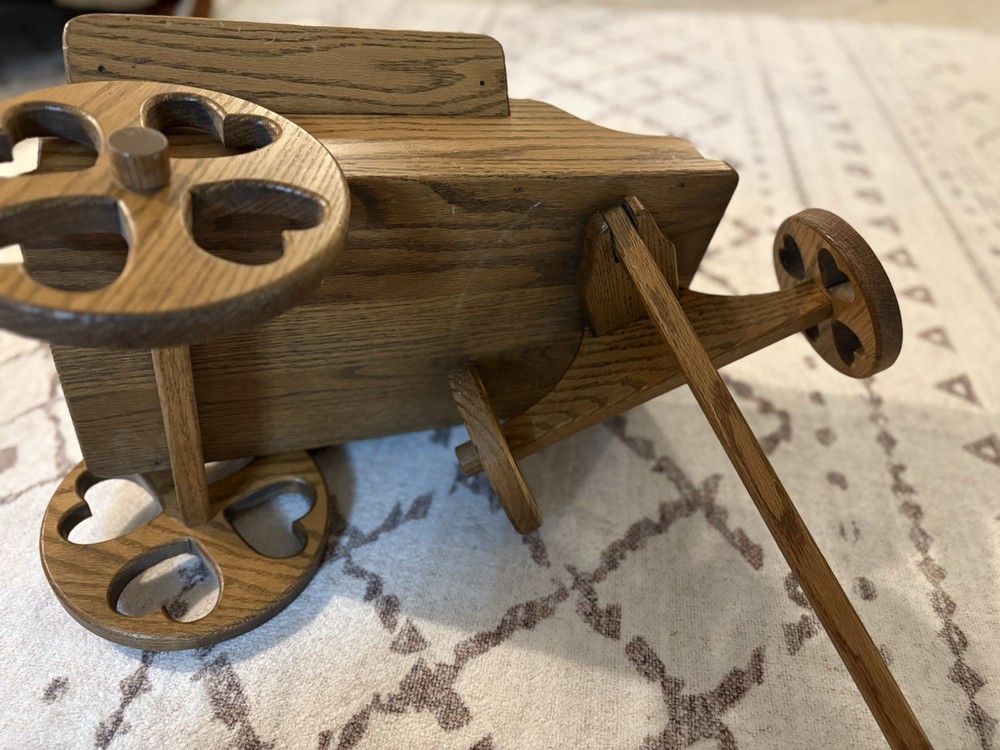 Vintage Solid Wooden Wagon/ Pull Toy/ Decor Wagon