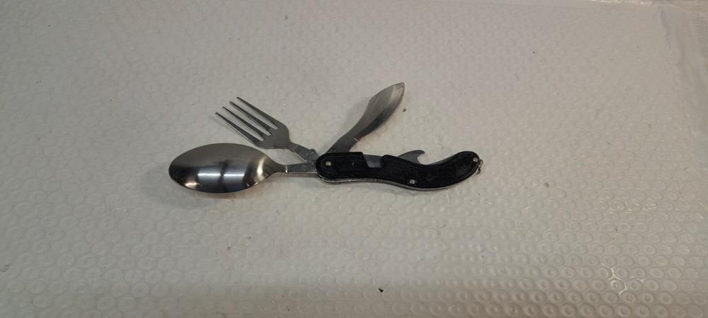 EDDIE BAUER MESS KIT MULTITOOL SPOON, KNIFE FORK BOTTLE OPENER