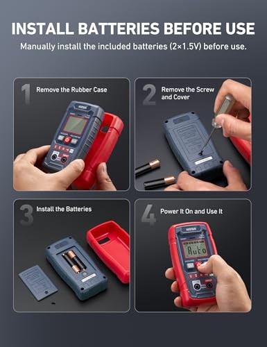Multimeter Tester 4000 Counts, Smart Measuring Mode, Auto-Ranging Smart Mode