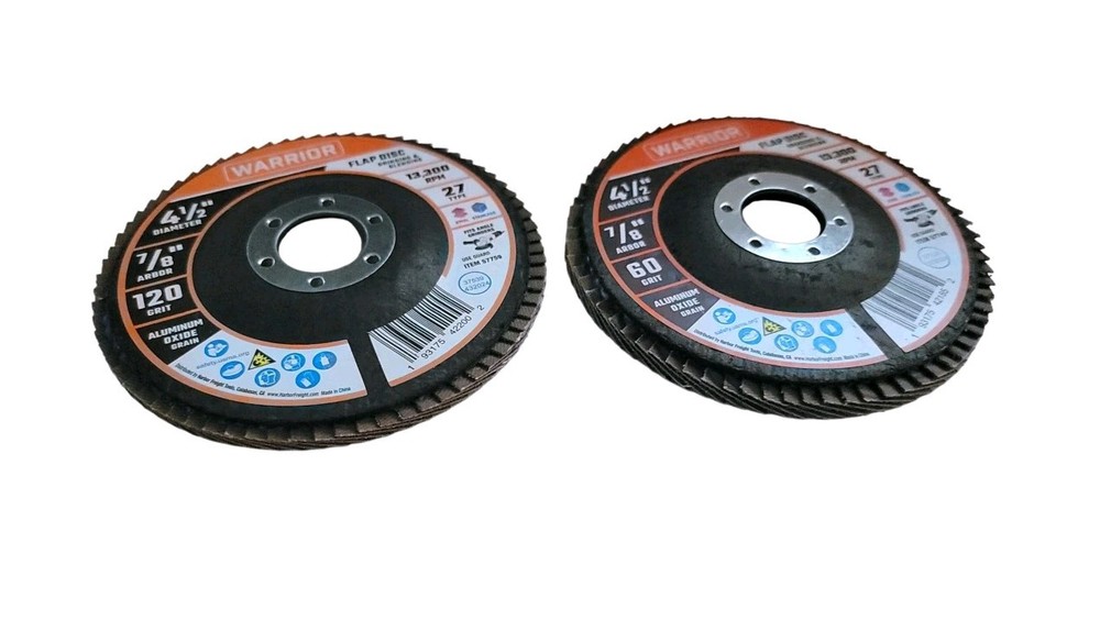 Combinacion warrior 4-1/2" Flat disc Type 27 120grit / 60grit. 2 Disc