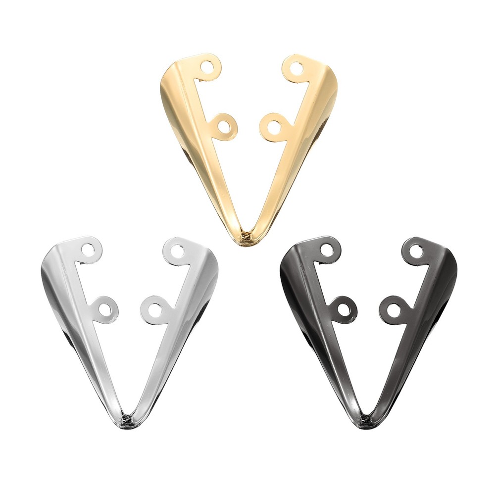 3 Pair Metal Shoes Pointed Protector Solid Toe Tip Cap Cover for High Heel