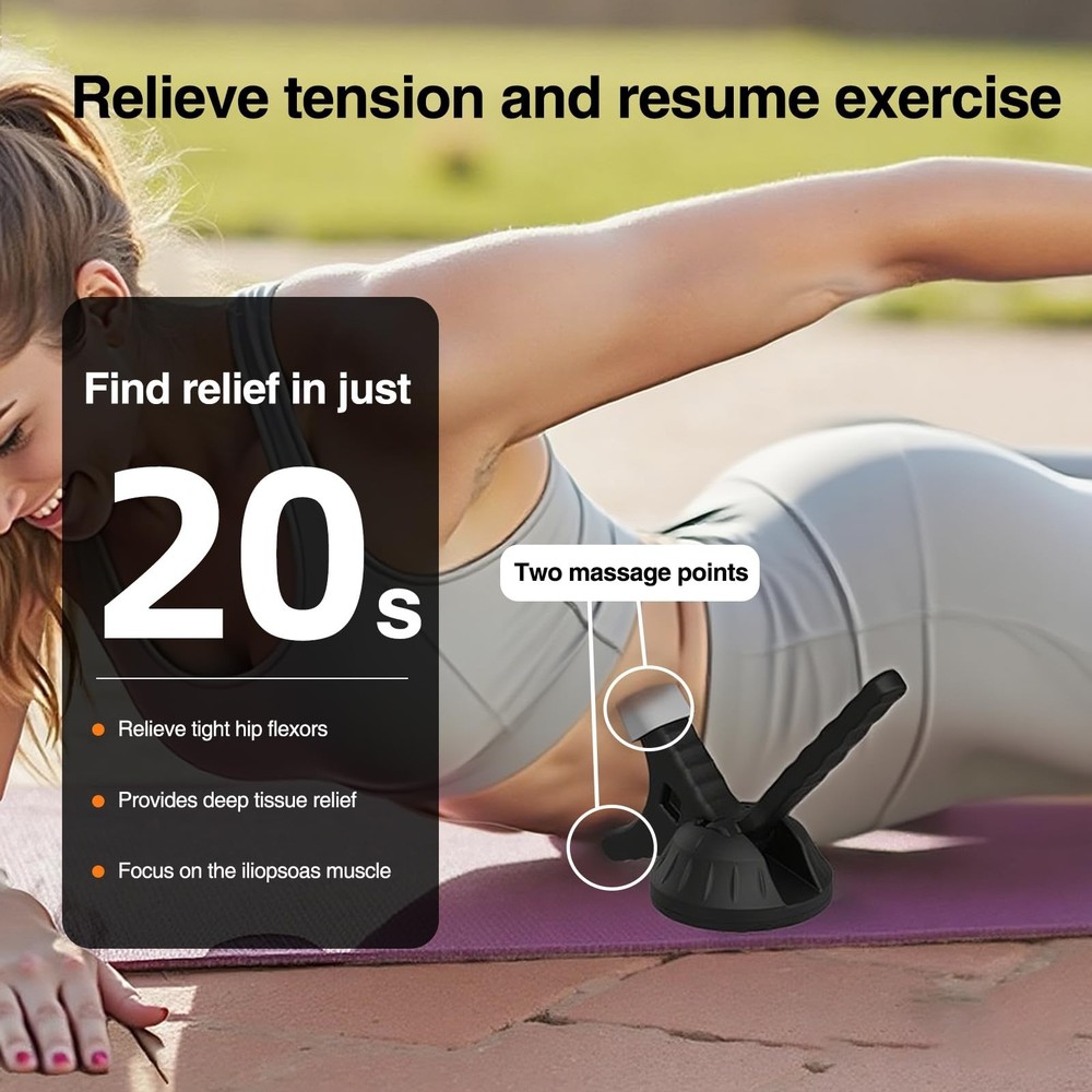 Psoas Release Tool-Hip Hook Psoas Muscle Release Tool Fully Adjustable for Il...