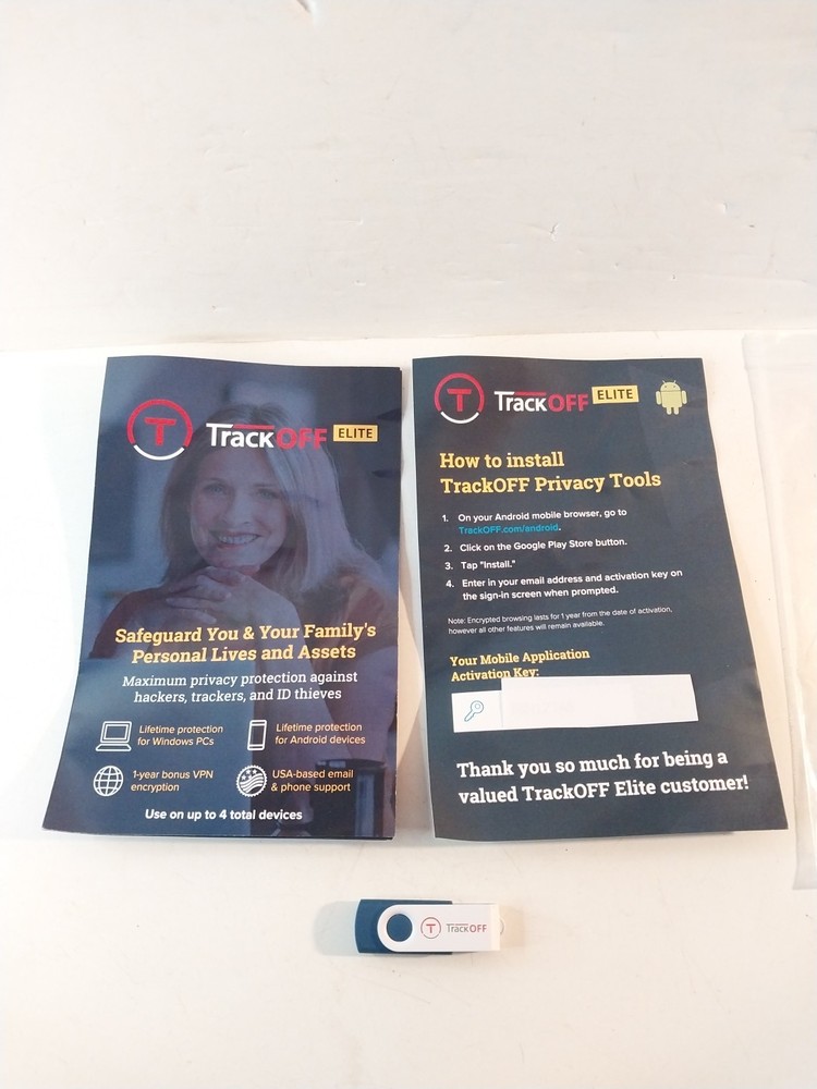 Trackoff Elite Windows Computer USB VPN Protection Up to 6 Devices + Android