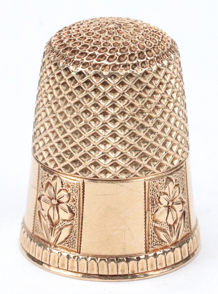 Antique 14K Yellow Gold Thimble