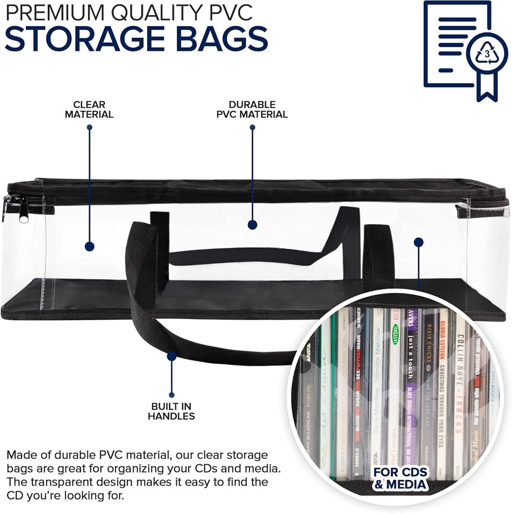 2 CD Storage Rack Box Holder Disk Case Media Display Space Store Organizer Black