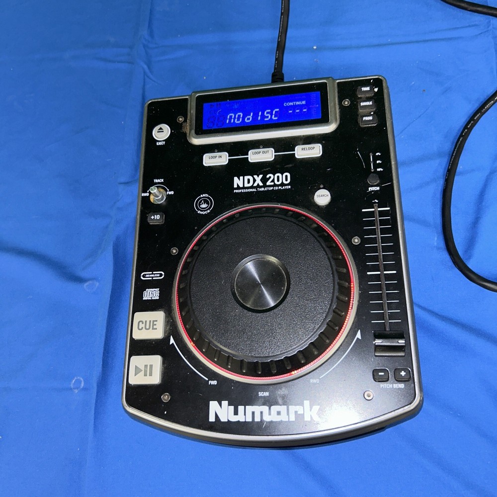 Numark DJ NDX200 Professional Tabletop CD Player Mix Loop AS-IS