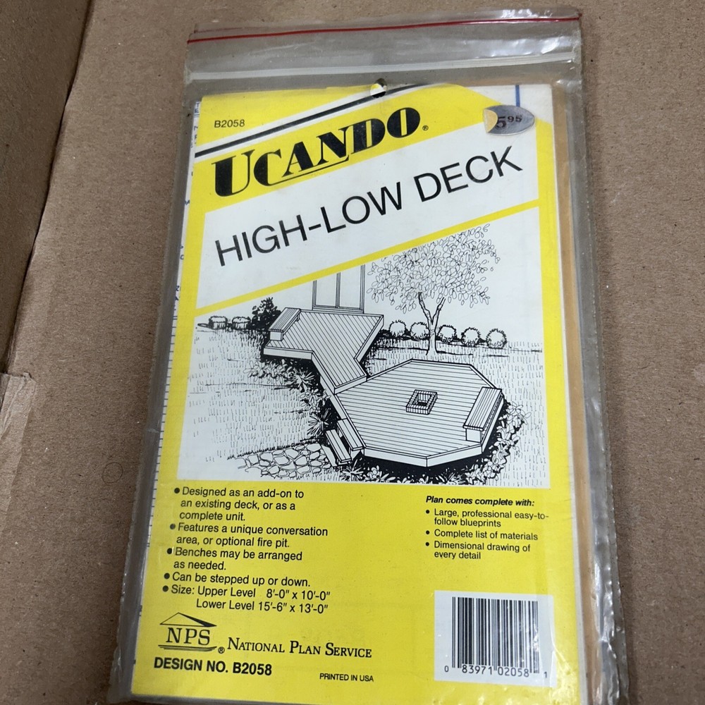Ucando High-Low Deck Building Plans NPS B2058