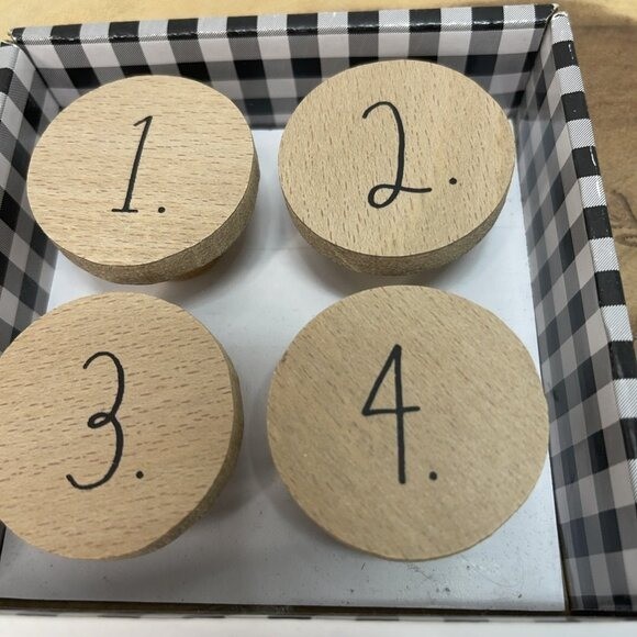 Rae Dunn Numbered Wooden Drawer Pull Knobs - Add A Personal Touch Home Decor