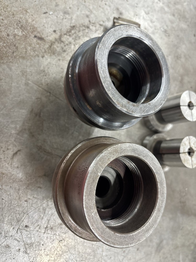 HARDINGE EM 209 THREADED COLLET CHUCK WITH TWO COLLETS