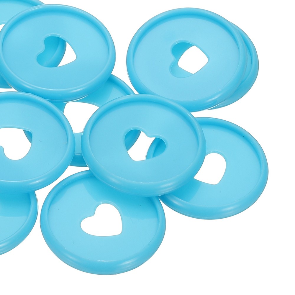 28mm Plastic Book Binding Discs, 11 Pack Expansion Discs Heart, Blue