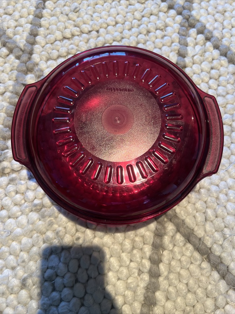 Tupperware Microwave Stack Cooker Steamer 2210A Cranberry 1.75 Quart Bowl Lid