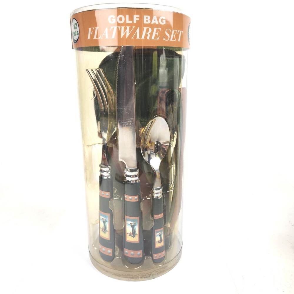 Sport Chef Golf Bag 12 Piece Flatware Set Green