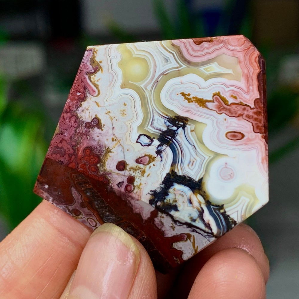 30G Natural crazy Agate Crystal flake-shaped Gemstone Healing
