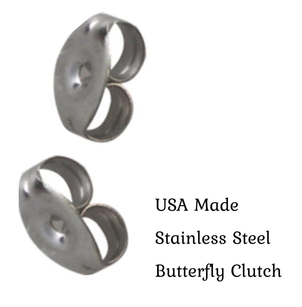 50 x Butterfly Clutches - STST