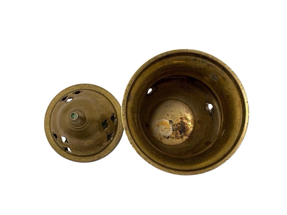 Brass Incense Burner With Lid 5"