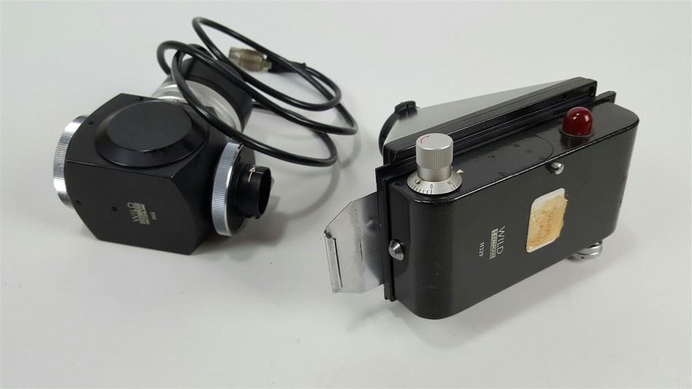 Wild Heerbrugg microscope camera, shutter, light assembly 1105 + 11323