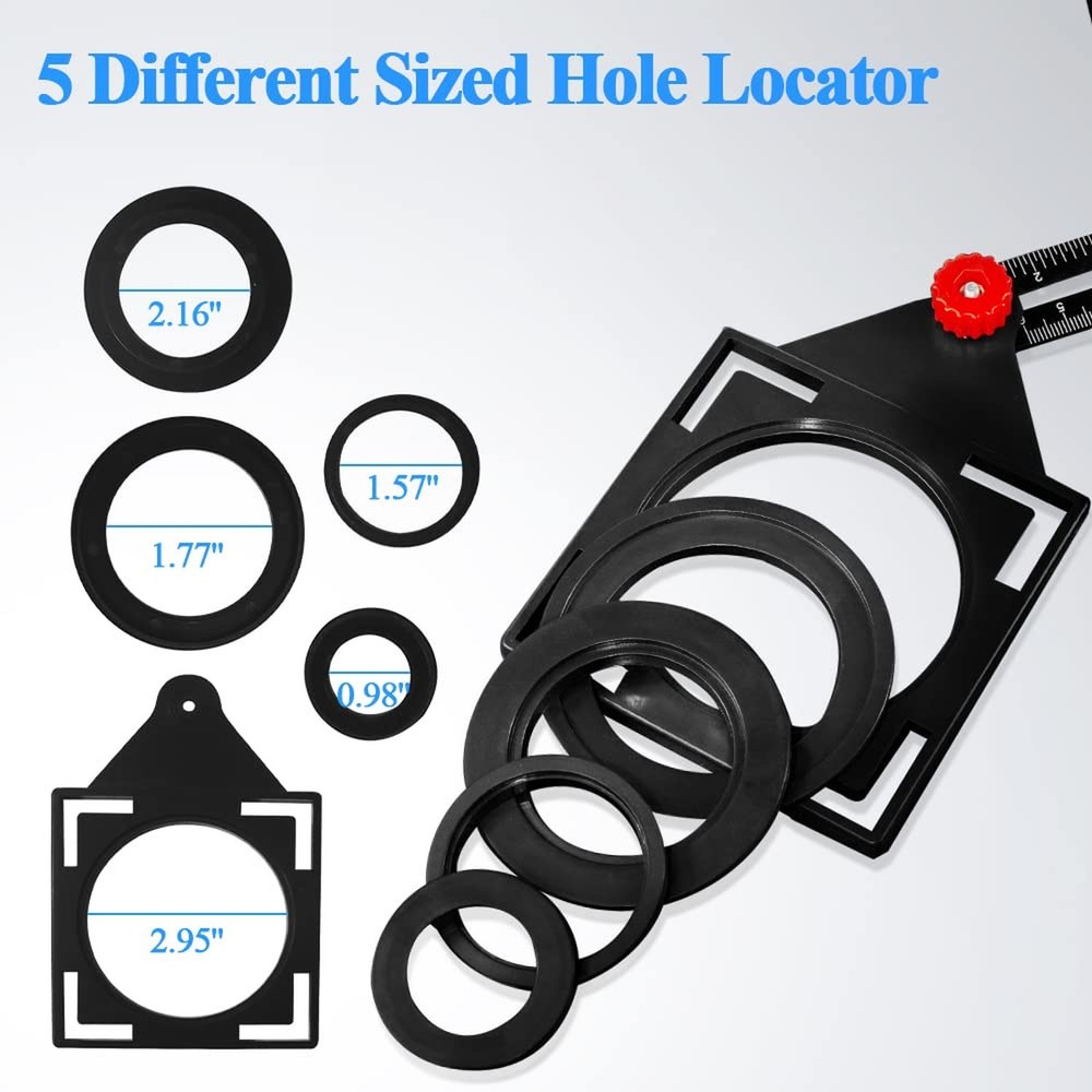 16 Sided Multi Angle Measuring Ruler, Heavy-Duty Angle Finder Tool with Openi...