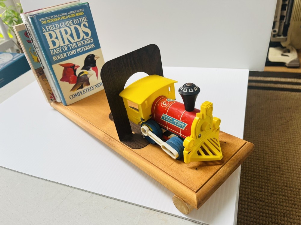 Kids Room Toy Railroad pull Train Engine  / Children’s Book Case / Storage Shelf