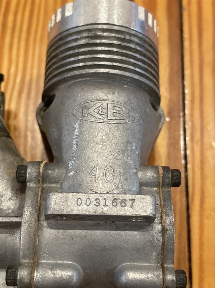 VINTAGE K&B 40 RC ENGINE WITH K&B MUFFLER *UNTESTED*