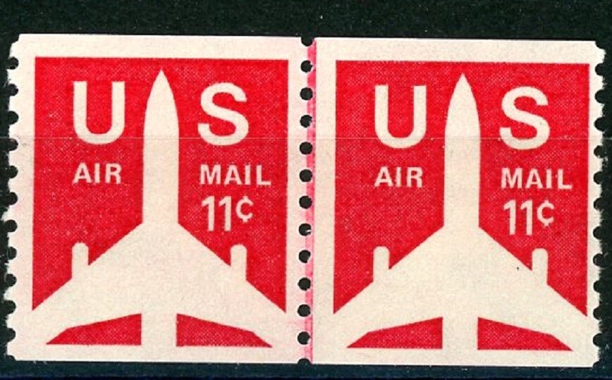 Airliner Coil Line Pair Weak Centering MNH Scott's C82