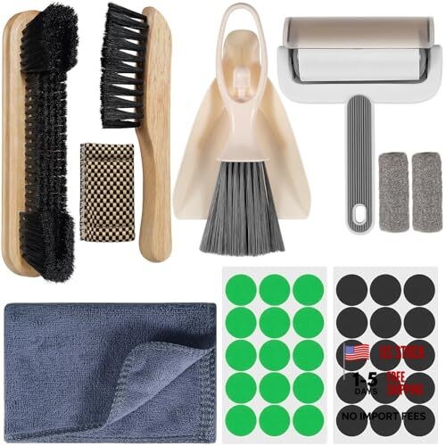 Billiard Pool Table Accessories Kit: 10 Piece Set with 2 Pool Table Brushes,2