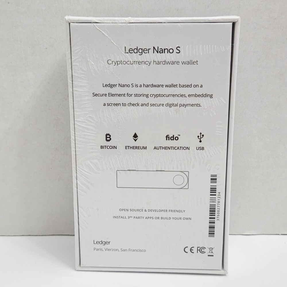 Ledger Nano S Cryptocurrency Hardware Wallet USB Secure Crypto Storage New