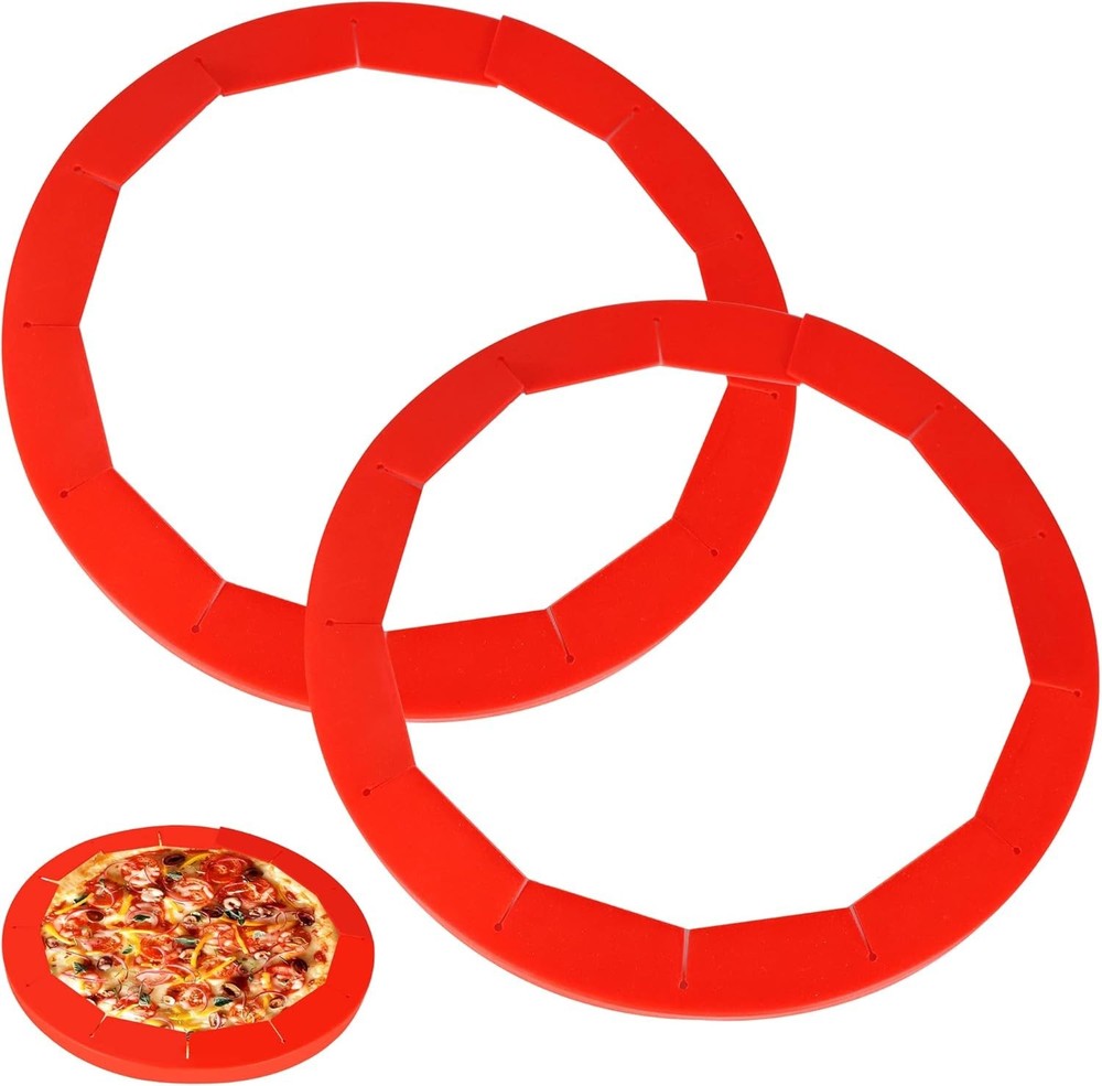 2 Pack Adjustable Silicone Pie Crust Shield Pie Bpa-Free Protectors Adjustable B