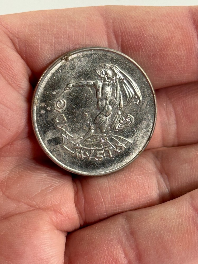 vtg Mysto Magic token coin devil magician AC Gilbert