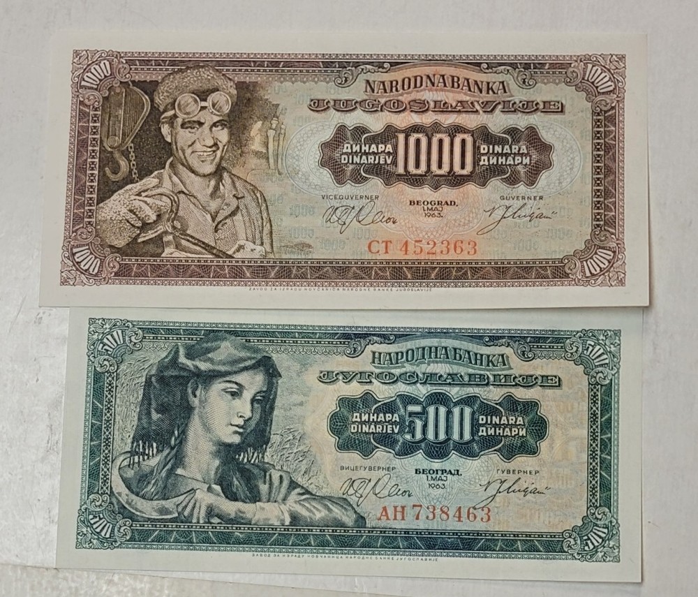 2 YUGOSLAVIA NOTES,UNC., SEE PICTURES E214