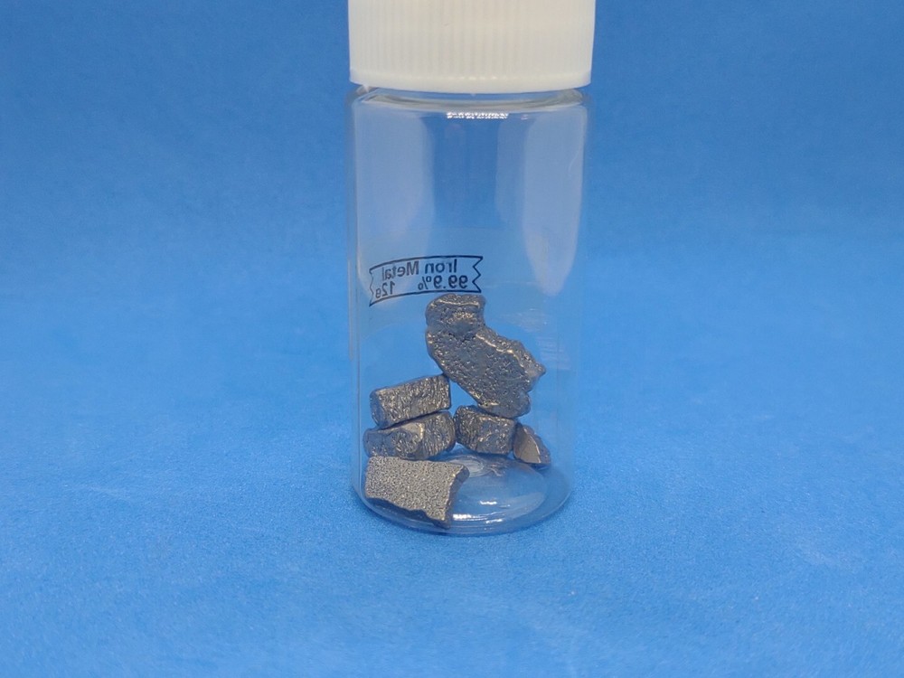 Iron Metal 12g, Element samples, 99.9% pure, Periodic Table, under Argon