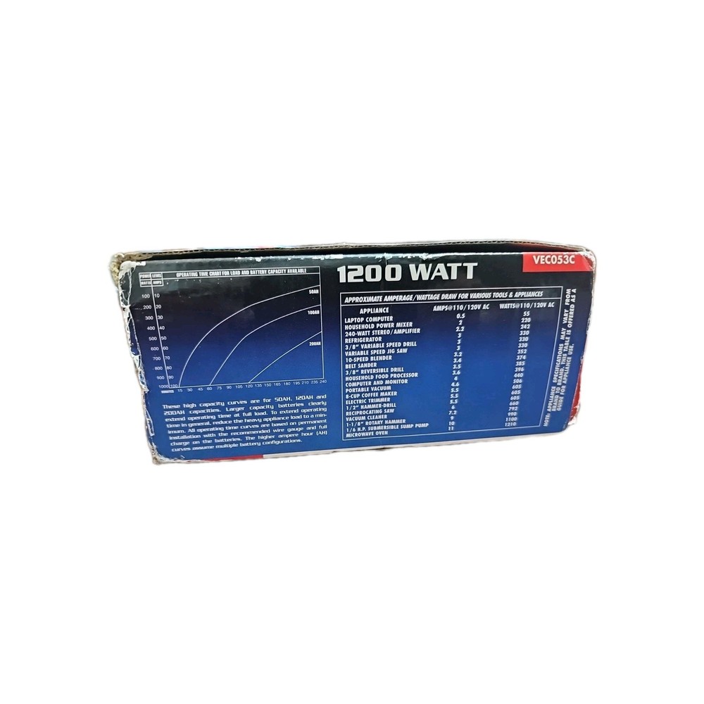 Vector 1200 Watt Power Inverter Without Cable ONLY UNIT