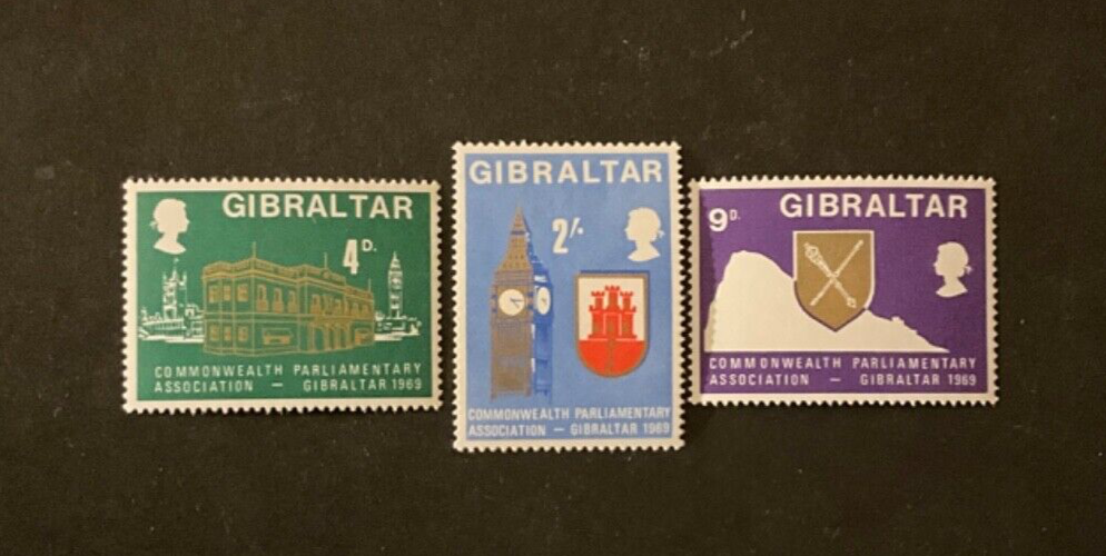 Gibraltar Scott #219-21 never hinged
