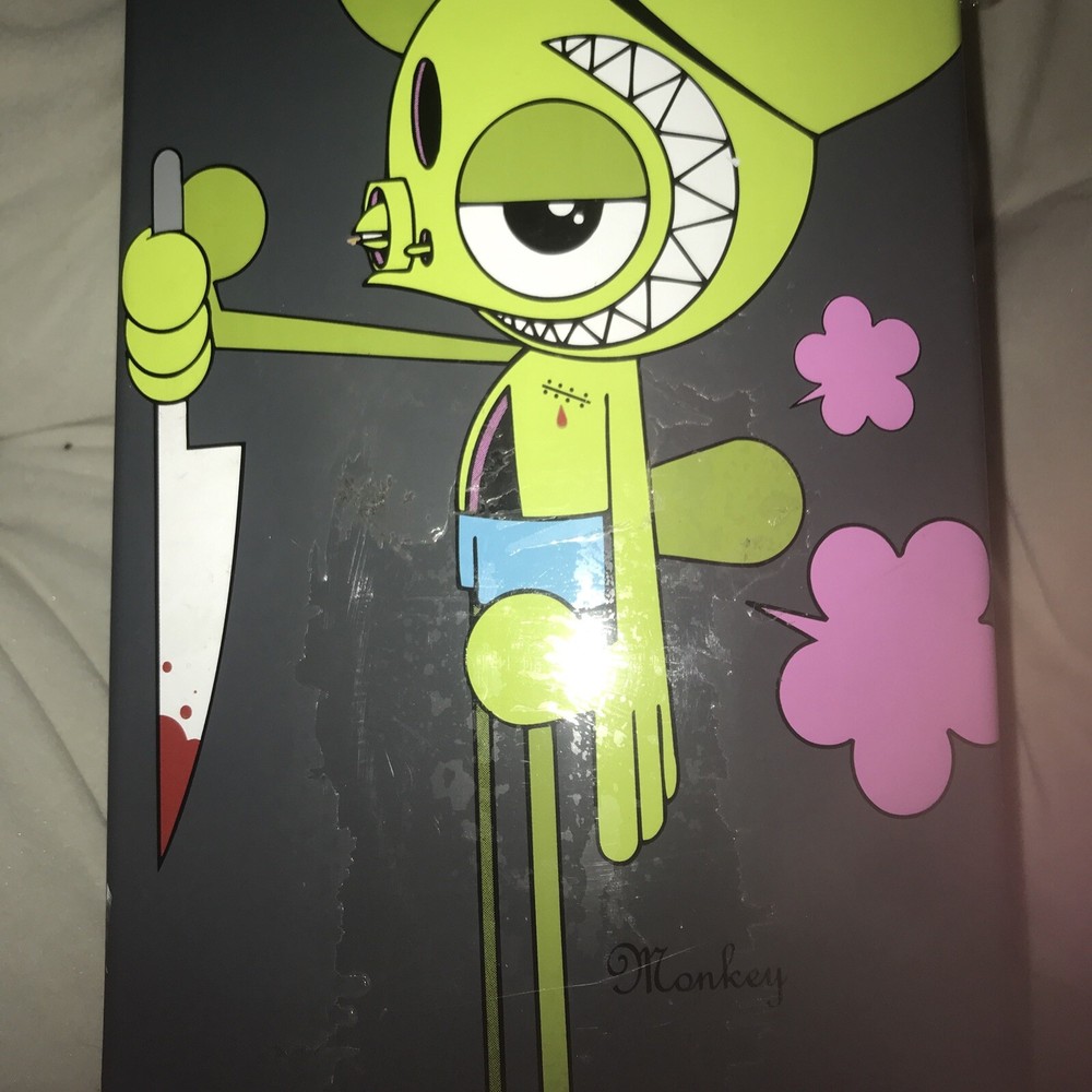 Dalek Project 303 skateboard “Green Space Monkey” Rare 2004. Gary Baseman