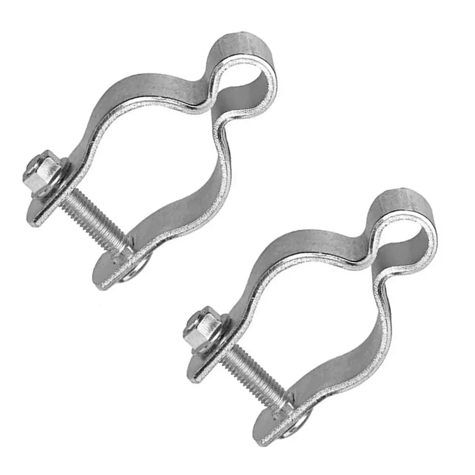 2 Pack 2-3/8inch Chain Link Fence Frame Gate Post Hinge/Galvanized 2-3/8 Inch