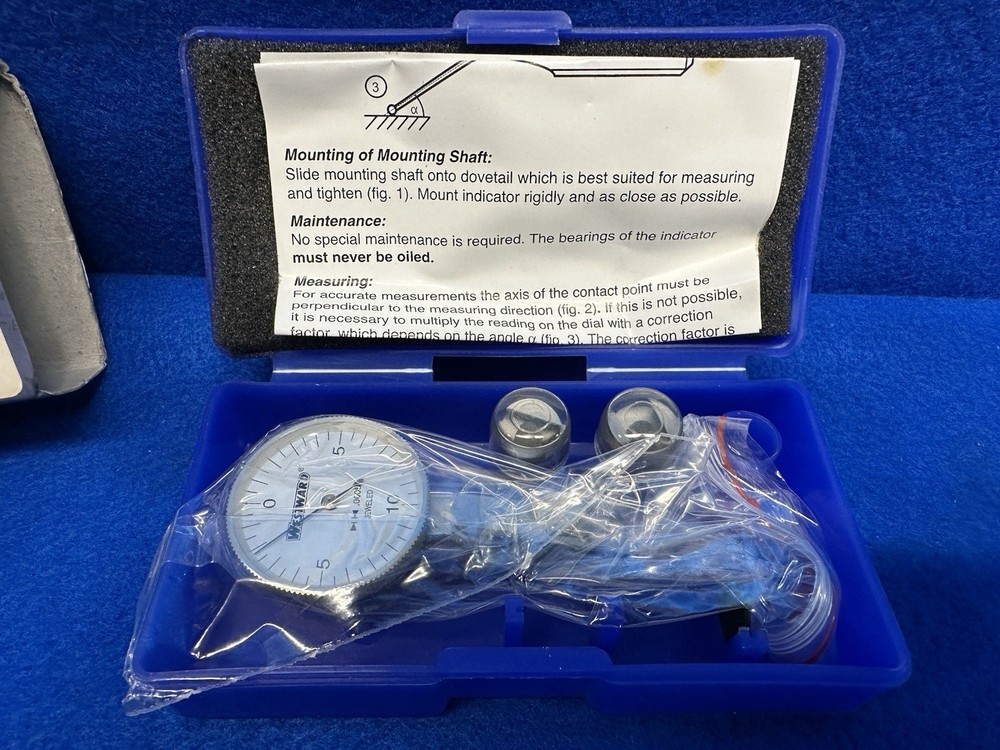 WESTWARD Horizontal Dial Test Indicator, 6XU91