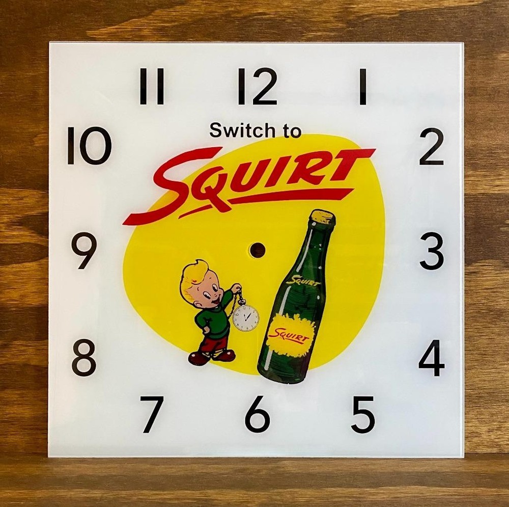 15" Squirt Square Replacement Clock Face for Pam Clock FREE SHIP