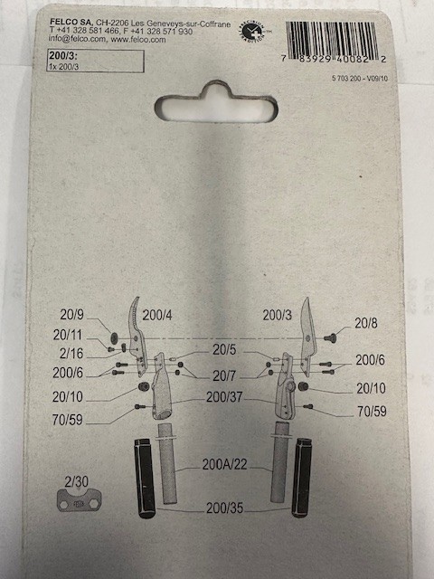 Felco Part # 200/3 Replacement Cutting Blade