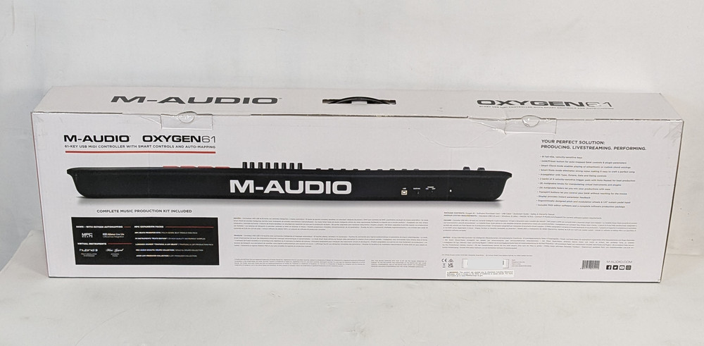 M-Audio Oxygen61 Electronic 61 Key Keyboard USB MIDI Controller (OXYGEN61MKV)
