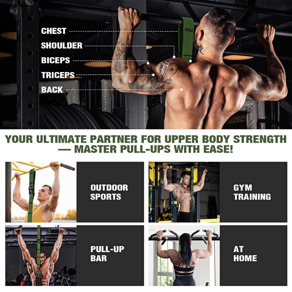 Pull Up Assistance Bands, Pull Up Bar Resistance Bands, Pull Up Bands Set for...
