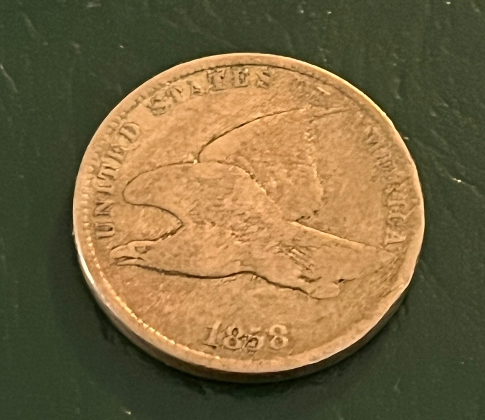 1858 SL. Flying Eagle cent  Fine , nice coin !