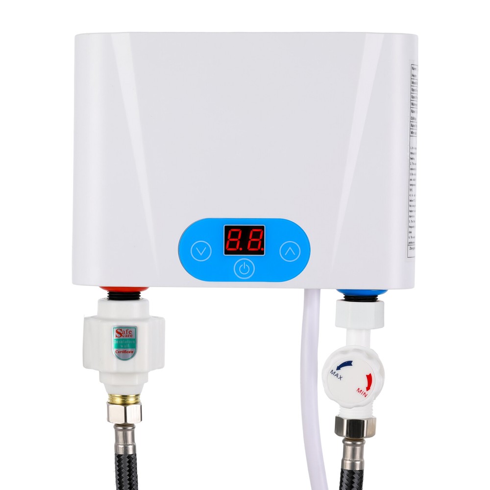 Electric Tankless Water Heater Instant Hot Shower Kitchen Heater 220V 5500W US