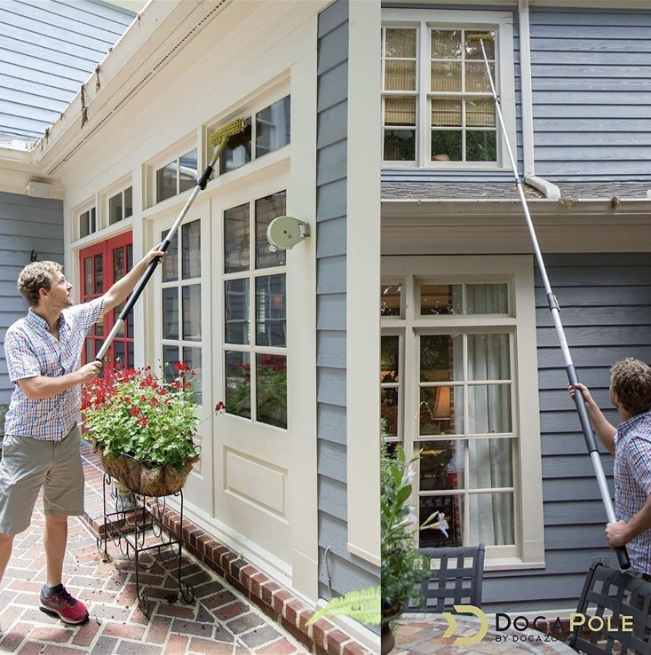 TELESCOPIC EXTENSION POLE-Paint Roller, Gutter Cleaning, Hanging Lights DOCAPOLE